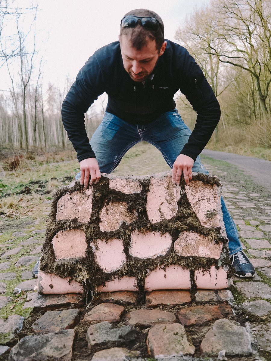 TrekBikes's tweet photo. In 2014, Trek engineers headed into the Arenberg Forest to mold the legendary Paris-Roubaix cobbles. The plan was to bring the bumps back to Wisconsin to help build faster bikes. Then an officer approached. 
 
Read "Proving the ride" now 🔗 https://t.co/mdROIJUlJP https://t.co/EvJ5f2iQsb