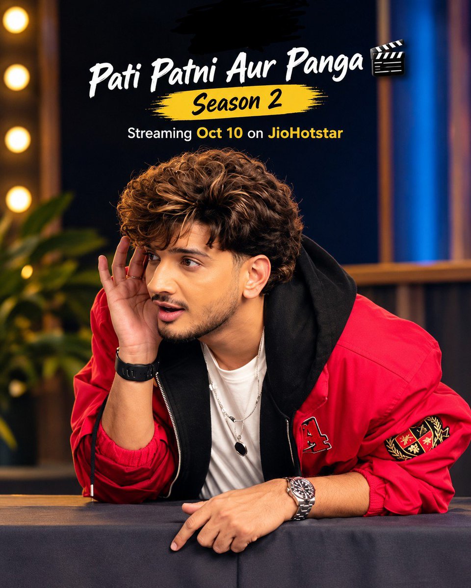bashar_moh7852's tweet photo. Panga is back, and this time it’s bigger  🔥😎
Get ready for #PatiPatniAurPanga Season 2 with Munawar Bhai  ❤️✨

10 October se Colors TV &amp; JioHotstar par  🚀

#MunawarFaruqui #PPPS2 https://t.co/LuvqU3gRyN