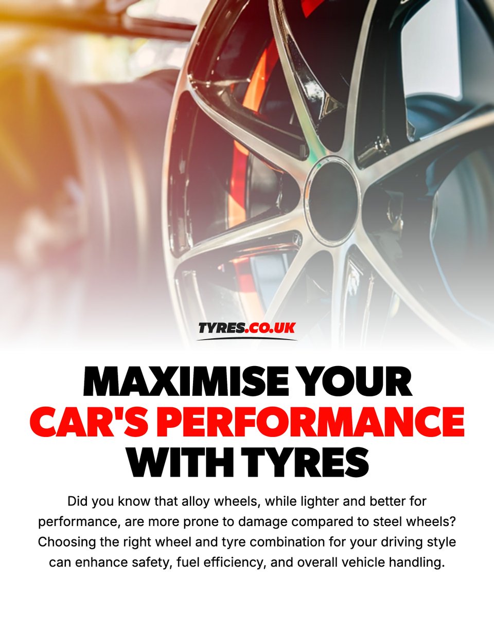 tyresukofficial's tweet photo. Choosing the right wheels and tyres can greatly enhance your car's performance and safety 🚗

From alloy to steel wheels, and various tyre types, it's essential to find the perfect match for your driving style. https://t.co/6Lnzst6Dpa has the insights you need!

Read more at https://t.co/ds46gRvJXu