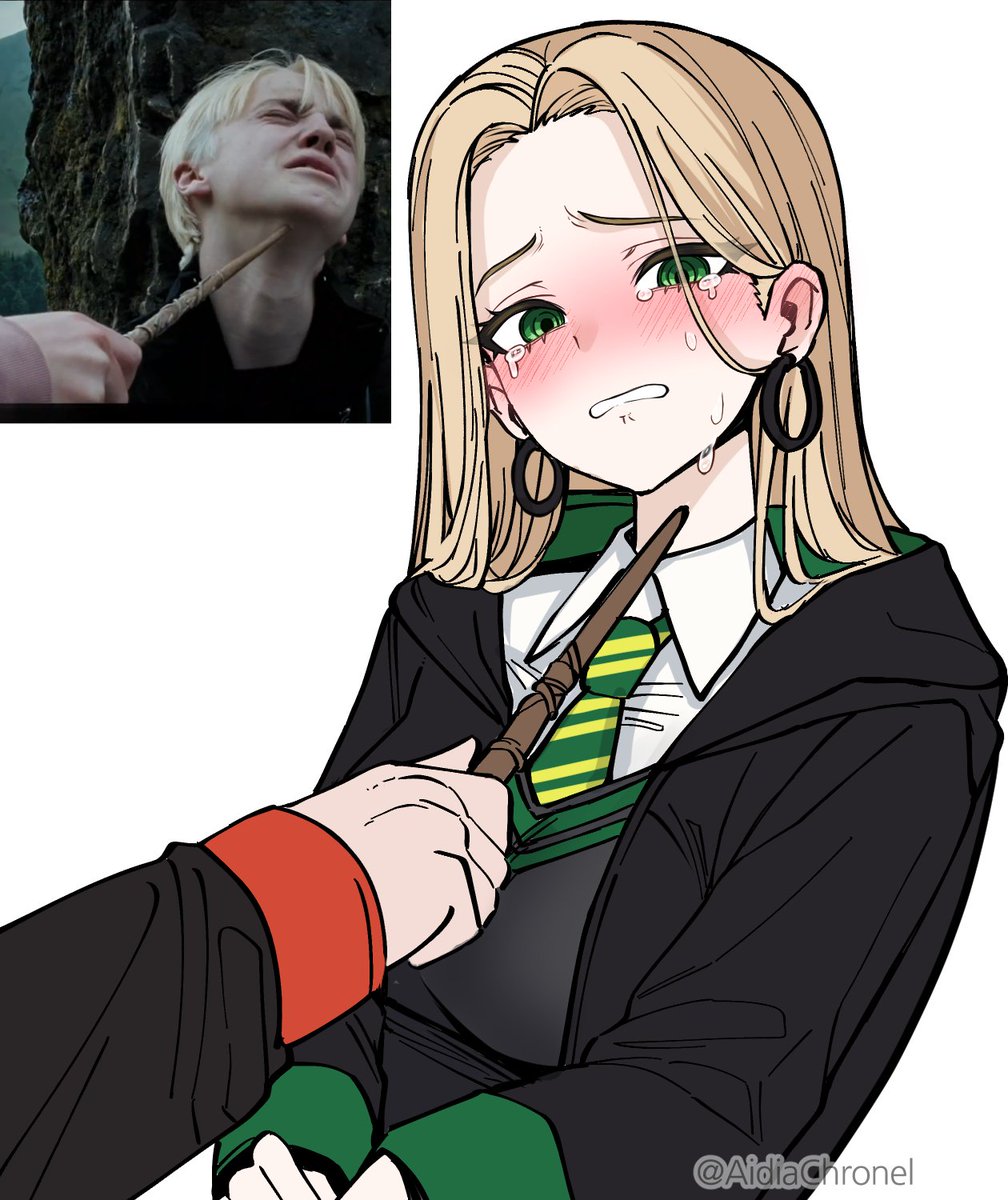 AidiaChronel's tweet photo. Malfoid's getting all the love, but nobody drew Malfoy in this scene? He was cute here. https://t.co/UcIt6Z3ier