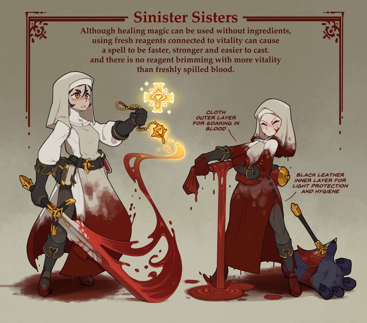 Huffslove's tweet photo. Sinister Sisters https://t.co/2K4njSlpgi