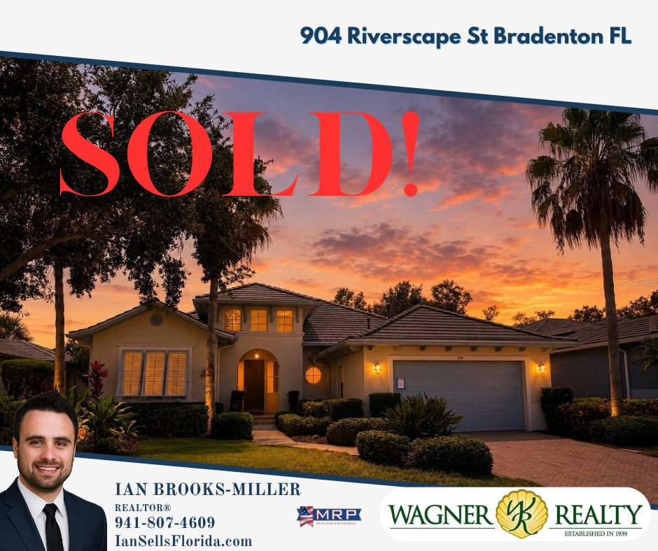 IanBrooksMiller's tweet photo. Sold their place in Greyhawk Landing. Closed on the new one in Tidewater Preserve — gated, on the Manatee River, marina out front.

A veteran, his partner, their first home together, and a 32-footer that finally has somewhere to live.

Welcome home!

#IanSellsFlorida #VeteranRealtor #BradentonHomes