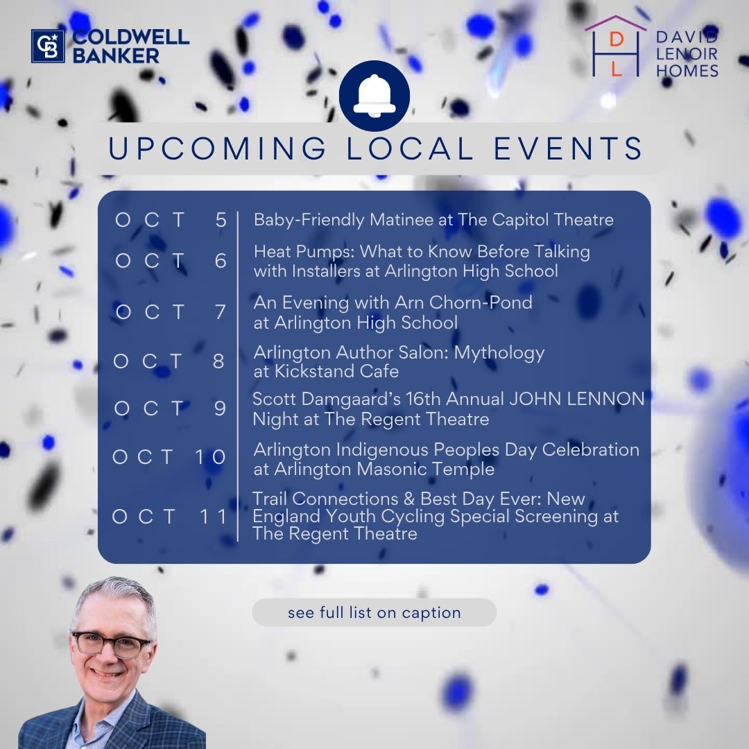 DLenoirHomes's tweet photo. 📅 Don't miss out on next week's local events in Arlington, MA area!
Tap the link below to explore the full calendar.
🌐https://t.co/SmFQvdxaM2
#MassachusettsEvents #DavidLenoirHomes #localevents #upcomingevents #thingstodoinmassachusetts #davidlenoir #greaterboston https://t.co/NZp5tC8ydN