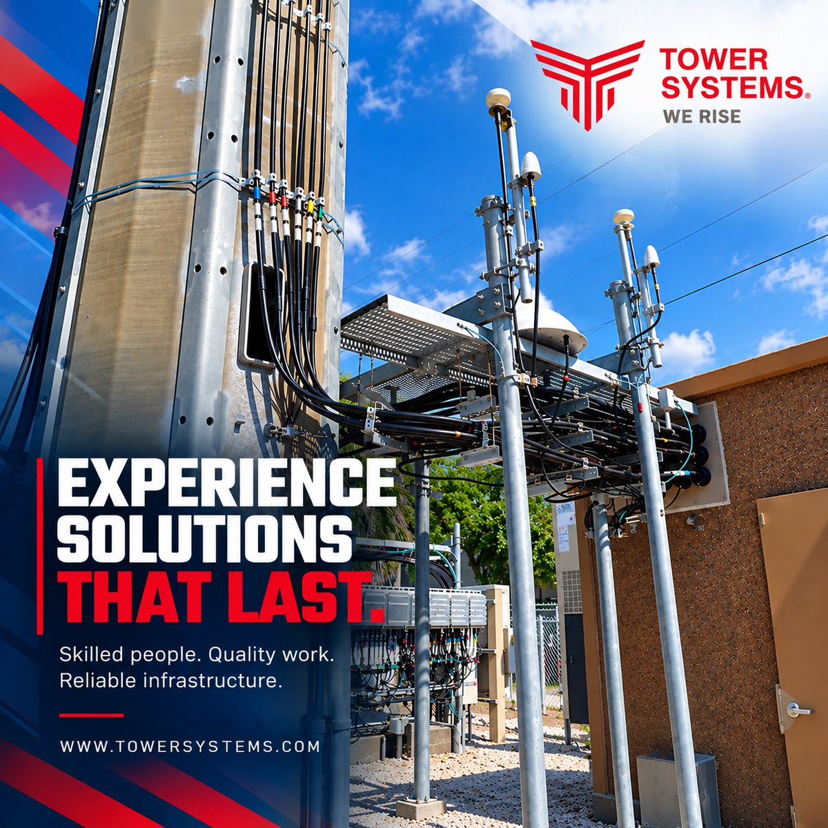 TowerSystemsInc's tweet photo. Experience. Precision. Results that last.
#TowerSystems #WeRise #TowerConstruction #TowerMaintenance #Telecommunications #WirelessInfrastructure #SafetyFirst #QualityWork #BuiltToLast https://t.co/3tzUJ4EySm