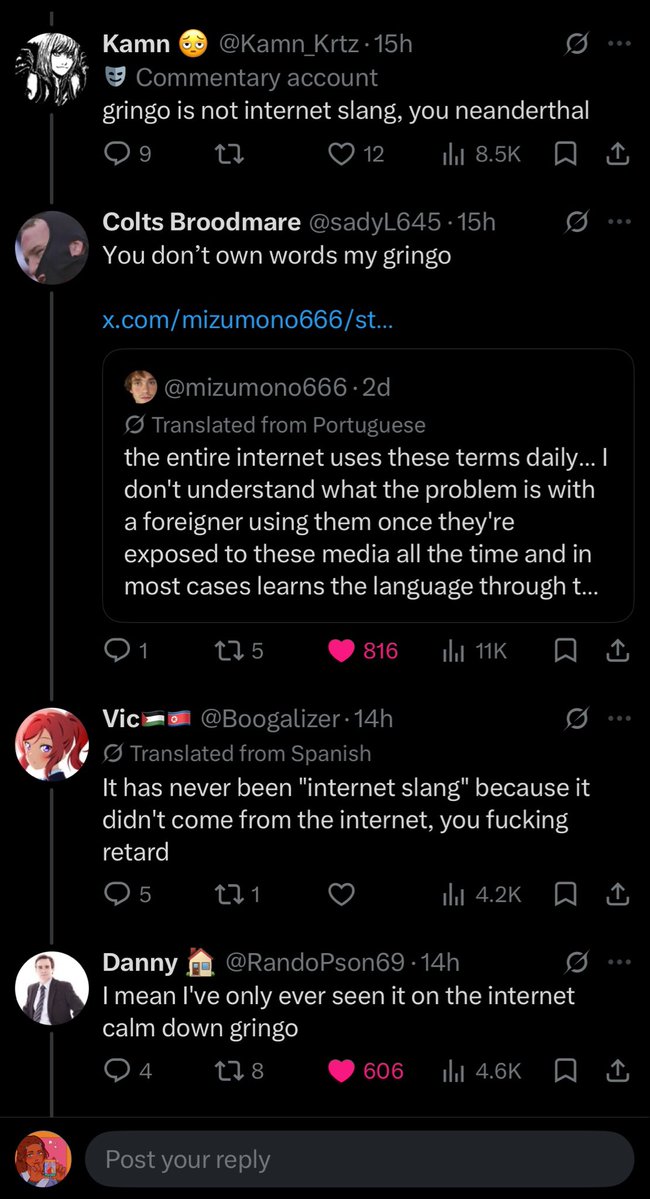 faralong_o's tweet photo. Rage baited so hard they started slinging slurs 😭😭😭😭💀💀 https://t.co/CkgCMnWKUN