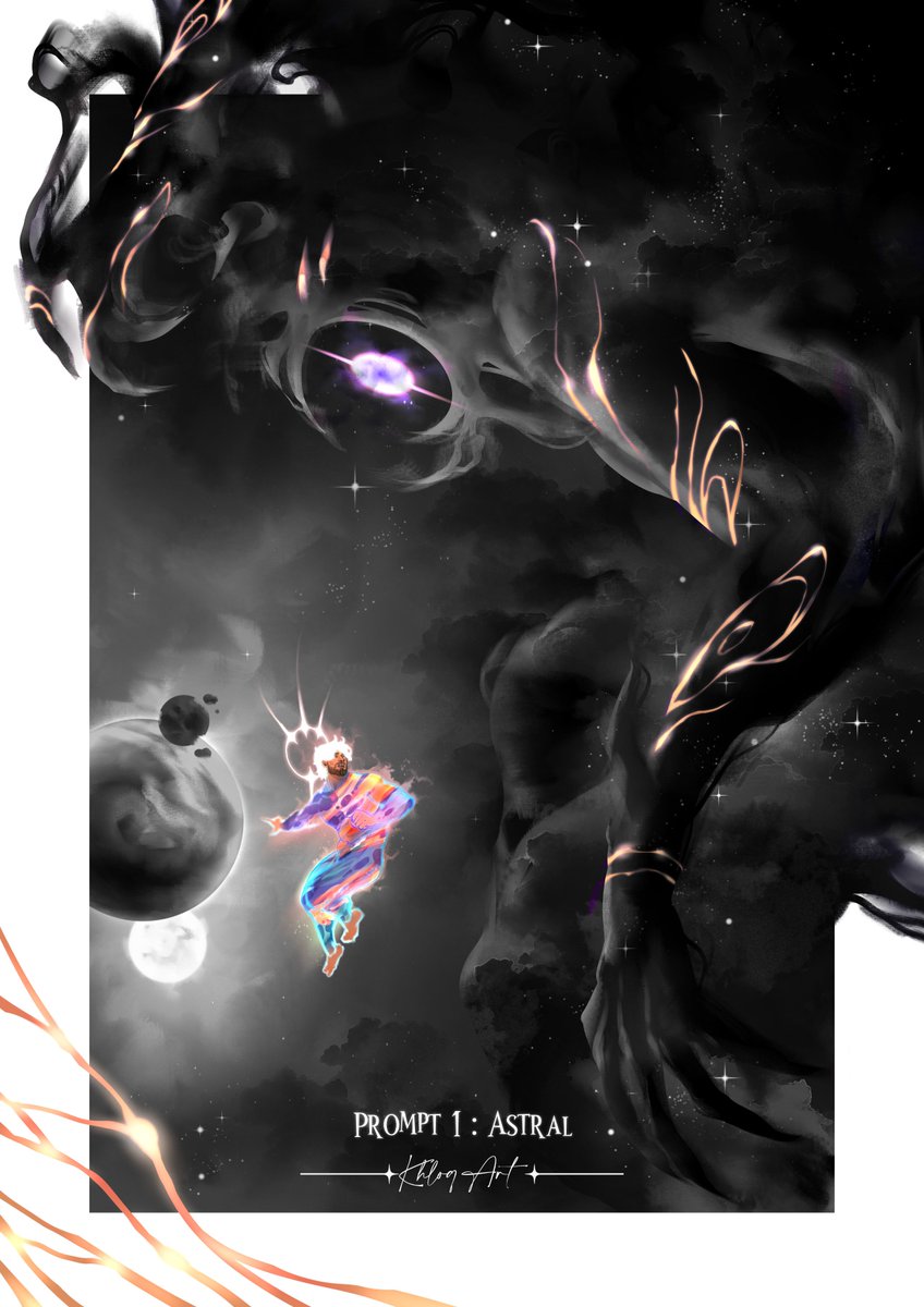 khloq_art's tweet photo. 🦇Jayviktober - Prompt 1 : Astral 🦇

It's finally starting! The #jayviktober2026 is here!! 💕🦇 

Enjoy crabies~ 

What if Jayce was a kind of Silver Surfer, guiding his big cosmic entity to the next planet he can devour? 👀😗

#jayvik https://t.co/QU1pJILd2f