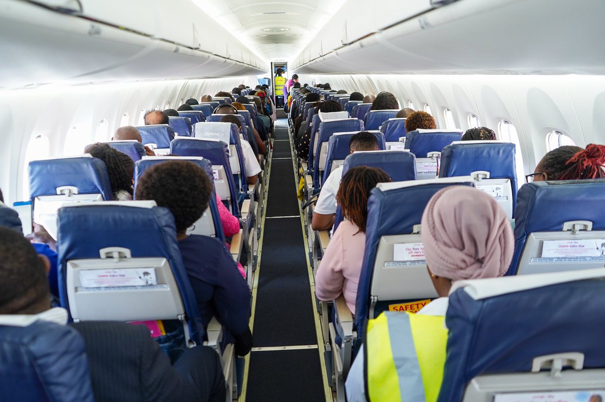 FlyJambojet's tweet photo. And just like that, the More Than A Journey experience took to new skies. ✈️

Our first guests settled in, enjoyed the More Than A Journey experience onboard, and made their way from Nairobi to Entebbe.

Jambojet In Uganda. https://t.co/7zUifVJNQJ