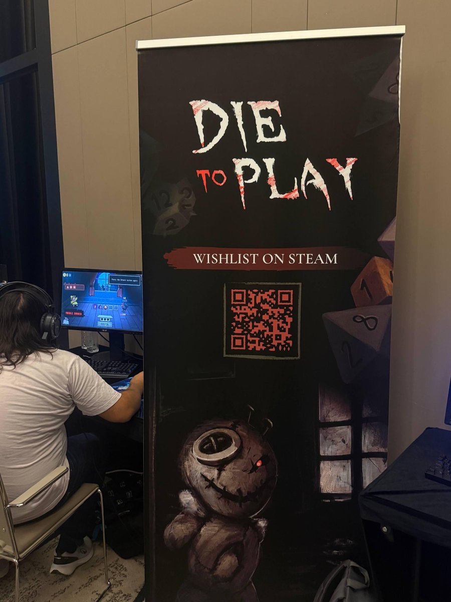 DieToPlay_GAME's tweet photo. DevGAMM is a wrap!
Two days flew by! We met so many new people, had great conversations, and got tons of feedback on Die to Play.
At one point, we even got two showcase tables โ and suddenly had a crowd around us
Thanks to everyone who played and shared feedback! โค๏ธ
#DevGAMM https://t.co/J4sStesxVa