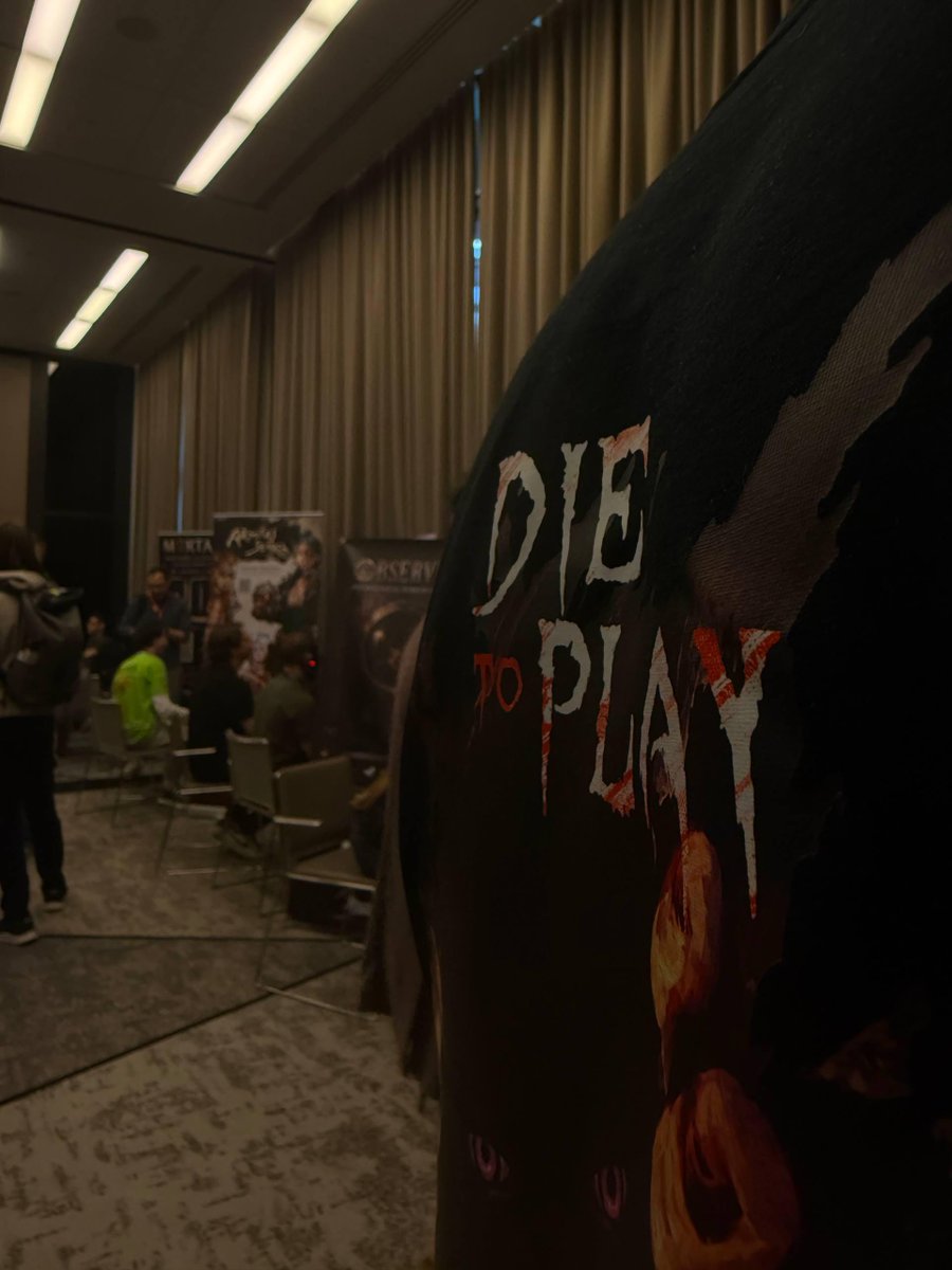DieToPlay_GAME's tweet photo. DevGAMM is a wrap!
Two days flew by! We met so many new people, had great conversations, and got tons of feedback on Die to Play.
At one point, we even got two showcase tables โ and suddenly had a crowd around us
Thanks to everyone who played and shared feedback! โค๏ธ
#DevGAMM https://t.co/J4sStesxVa