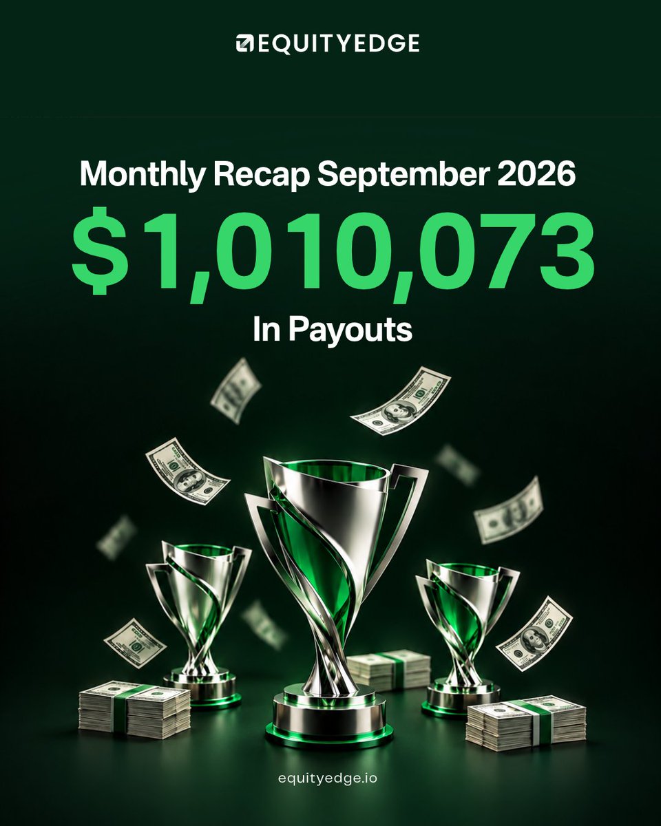 EquityEdgeUK's tweet photo. Equity Edge is extremely proud to have paid out $1,010,073 to traders worldwide in the month of September🏆

From the traders & countries leading the payout charts, to the assets being traded most, here’s a look at what shaped the month.

Top Rewarded Traders
🥇 Damilare O 🇳🇬 — $13,122
🥈 Joseph G 🇬🇧 — $10,372
🥉 John M 🇬🇧 — $9,215

Top Traded Pairs
🥇 XAU/USD
🥈 US100
🥉 EUR/USD

Top 3 Paid Countries
🥇 India 🇮🇳
🥈 United Kingdom 🇬🇧
🥉 Nigeria 🇳🇬

Over a million dollars. One month. Real traders, real results.

Could your name be on next month's leaderboard? 👇