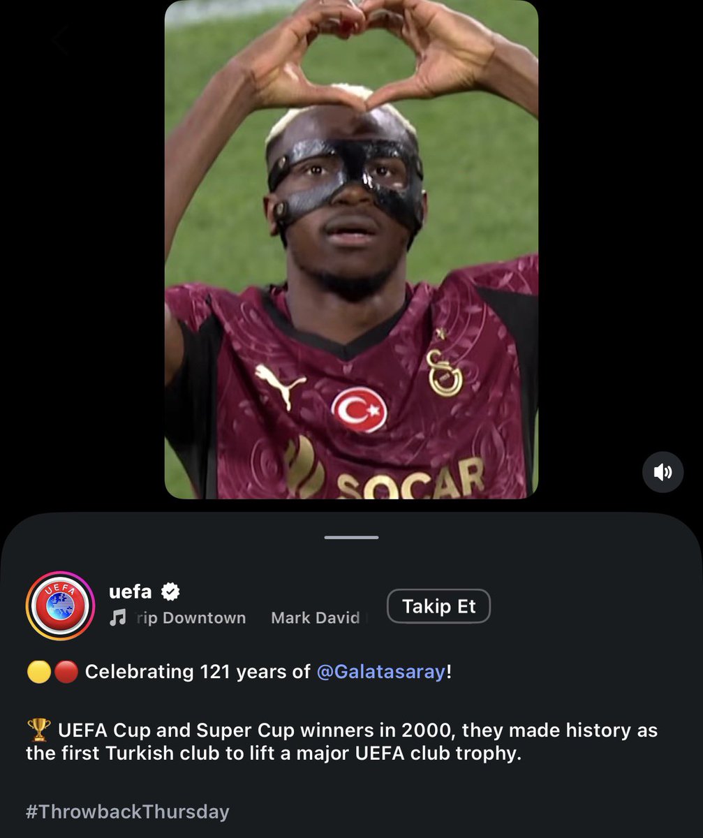 PesindeyizApp's tweet photo. UEFA: "🟡🔴 Galatasaray’ın 121. yılını kutluyoruz!

🏆 2000 yılında UEFA Kupası ve UEFA Süper Kupa’yı kazanan Galatasaray, büyük bir UEFA kulüp kupasını kazanan ilk Türk takımı olarak tarihe geçti." https://t.co/jdz4TiLmAB