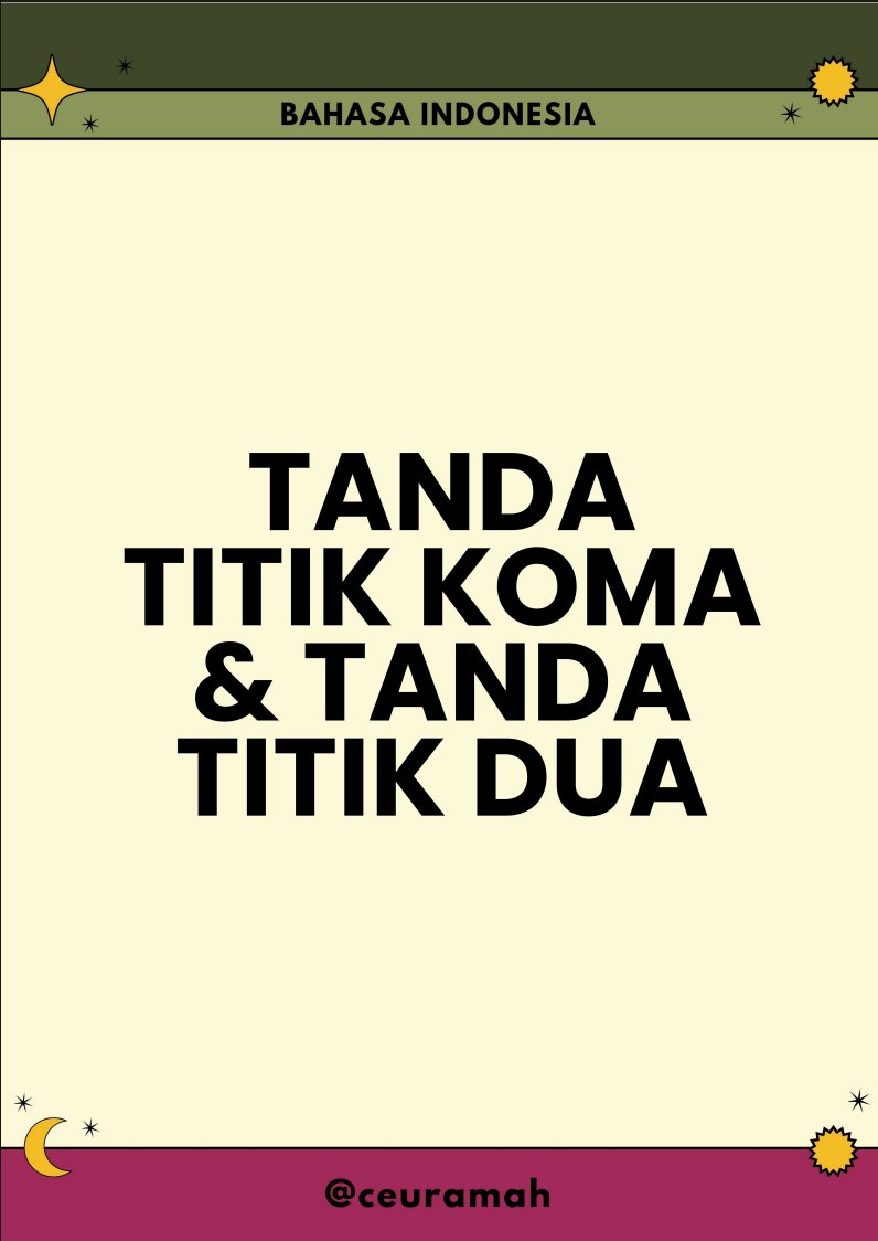 latsolyuk's tweet photo. Drive materi penggunaan tanda baca sesuai EYD

✒️ titik &amp; koma
https://t.co/EBgS4caHY6
✒️ titik koma &amp; titik dua
https://t.co/wrCvnoN0Md
✒️ hubung &amp; pisah
https://t.co/kdD99jEKTh
✒️ petik &amp; petik tunggal
https://t.co/IacDWyfqb8

lanjut di reply 👇 https://t.co/6c6GHluprj