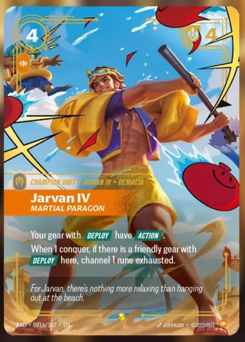 RiftboundReport's tweet photo. Jarvan IV Martial Paragon Base &amp; Alt Art card has been revealed by @GamesRadar in their latest article!

🔗 https://t.co/KsBQY1hkUx

#RBRadiance https://t.co/Jenv5wEM3N
