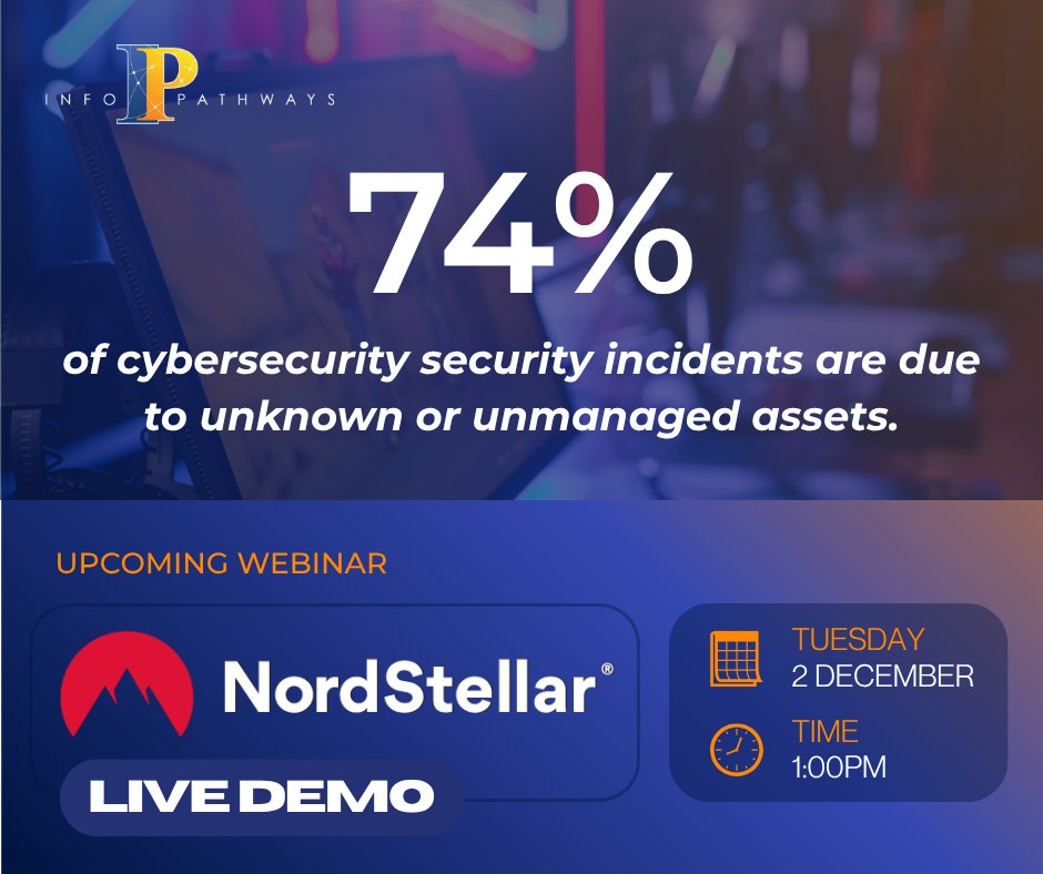 InfoPathways's tweet photo. "We have cybersecurity software. We're covered."

Historically, the issue was that if an asset could not be managed if it wasn't logged, but NordStellar solves that problem.

Attend our demo for a chance to win a $200 UberEats gift card! - https://t.co/3YRVI88VcI https://t.co/QZGBXYWqet