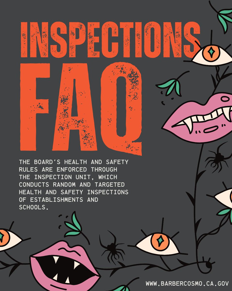 CA_BBC's tweet photo. Inspections aren’t just checks—they’re tools to help licensees keep consumers safe. Questions about the inspections? Visit our Inspections page on our website or reach out to the Board anytime! https://t.co/SZstp67qKv https://t.co/zJeWkMJVXx