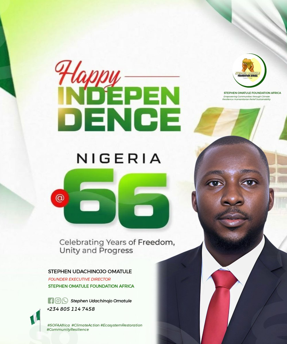 SSOmatule's tweet photo. Happy New Month &amp; Happy Independence Day 🫡

#Nigeria@66
#TheBlacksAdvocate https://t.co/gfmtE0fPr0