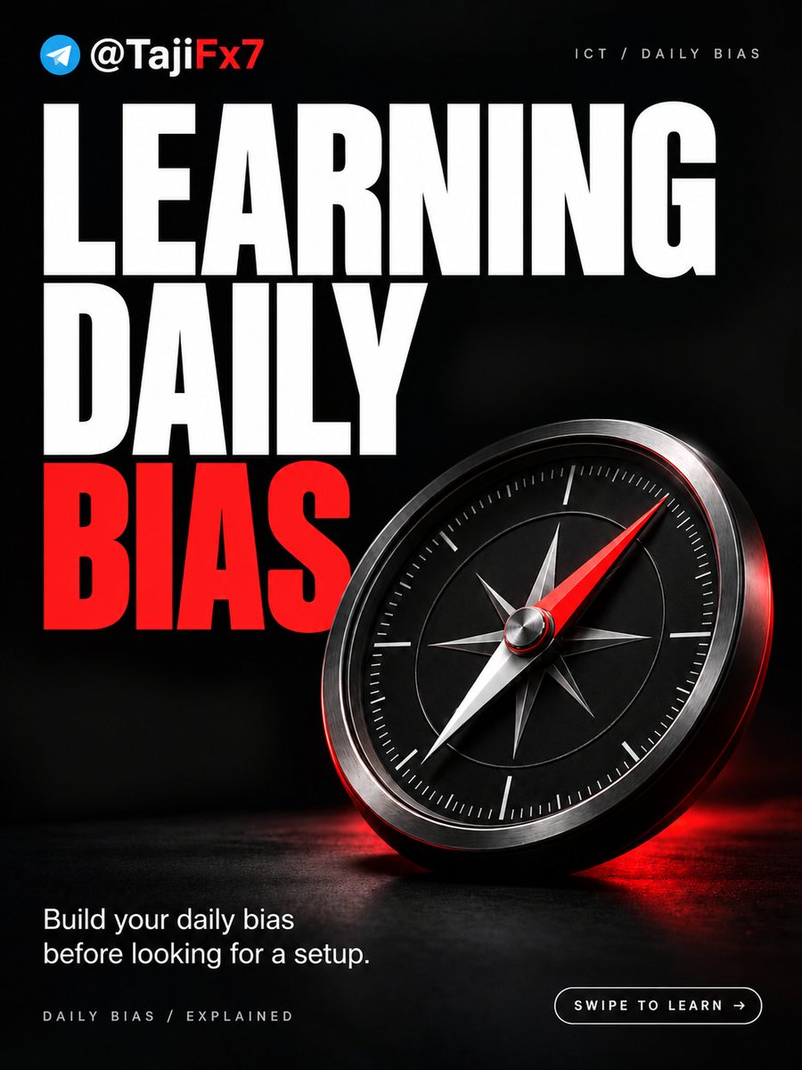 Sniperictcharts's tweet photo. 📊 DAILY BIAS

Daily Bias = Expected market direction for the day: Bullish 🟢 or Bearish 🔴

📌 Mark PDH &amp; PDL
📈 Close above PDH → Potential Bullish Bias
📉 Sweep PDH &amp; close below → Potential Bearish Bias

📲 Follow our Telegram for more Trading Education &amp; Setups. https://t.co/1mYBJEB0Sa