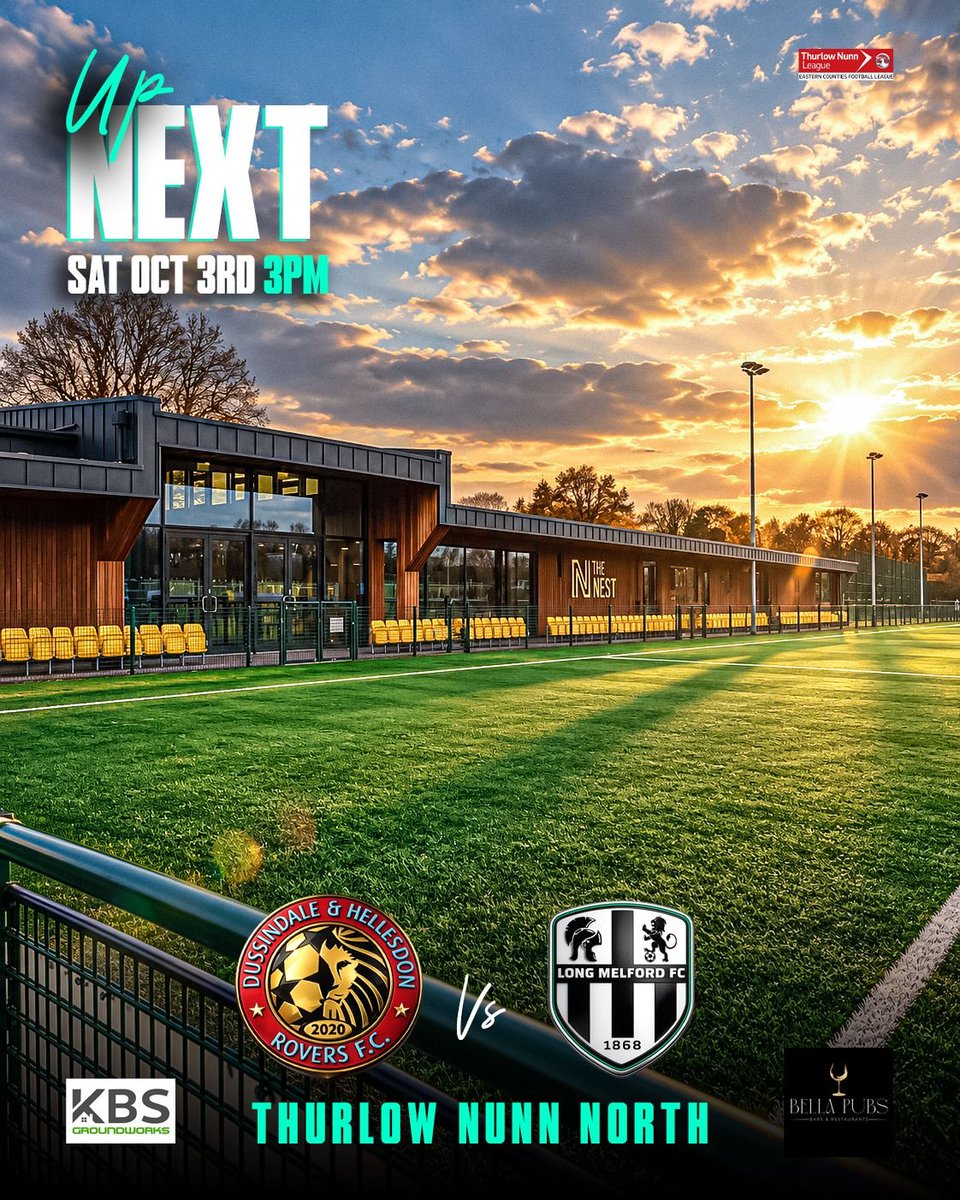 Longmelfordfc's tweet photo. UP NEXT!

We face Dussindale &amp; Hellesdon Rovers up in Norfolk as we look to make it 6 wins in a row.

Join us up in Norfolk this Saturday! https://t.co/zHqv0a8OAZ