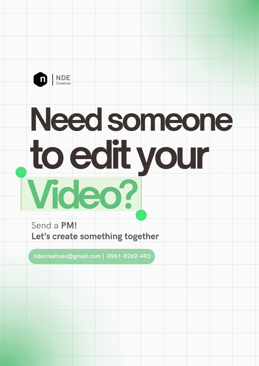nde_freelancer's tweet photo. 🎬 Need someone to edit your video?

I can help with:

🎥 Video Editing
✨ Motion Graphics
📝 Captions
🎨 Creative Visuals
Need an editor for your next project?
📩 DM me — let’s create something together.
#VideoEditing #VideoEditor #MotionGraphics #NDECreatives https://t.co/QGp2vdcN69