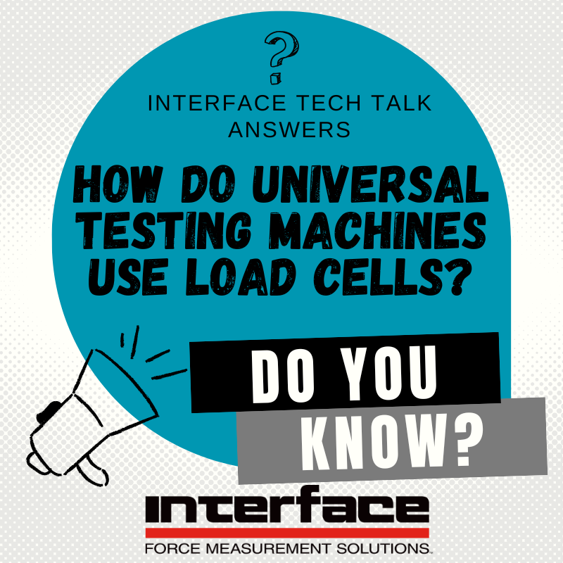 loadcells's tweet photo. Interface Tech Talk: How do universal testing machines use load cells? https://t.co/Ugf3eVOr1E  Universal testing machines apply precisely controlled displacement, strain, or load profiles to a subject. The load cell sits in series with the moving crosshead and grip. #LoadCells https://t.co/T6yXcqTTdp