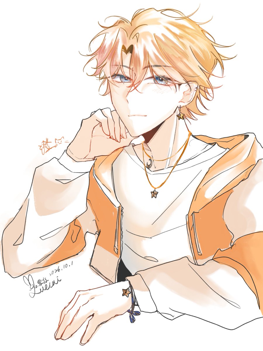 Xuezai0203's tweet photo. 最近嘗試跟GPT聊天，
然後他說他長這樣名字叫澄🍊 https://t.co/4GfuQruvb1