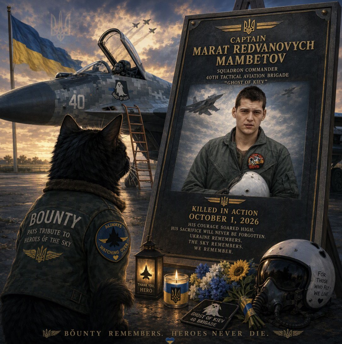 jotagpys's tweet photo. @MykhailoRohoza 🕯️Le pilote ukrainien Marat Manbetov a été tué au combat aujourd’hui, selon l’armée de l’air. Son MiG -29 a été abattu par un missile ennemi lors d’une mission de combat. il s’est éjecté mais, malheureusement, n’a pas survécu😢 https://t.co/5yRju4OEuC