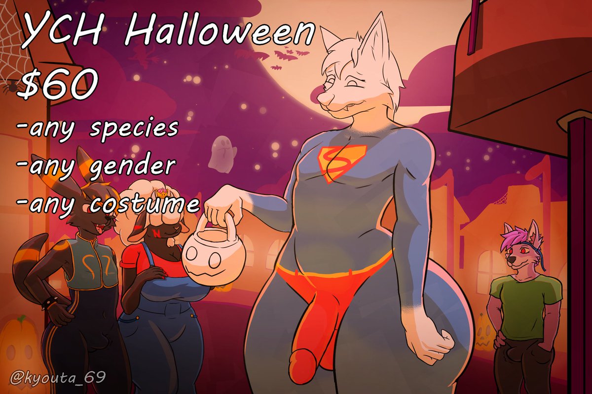 Kyouta_69's tweet photo. "YCH Halloween"
Theme: Public Nudity

-if you want to change the background NPCs, price to be discussed

Looks like someone forgot to buy a Halloween costume

Slots: 0/5 https://t.co/BehQqUHfVE