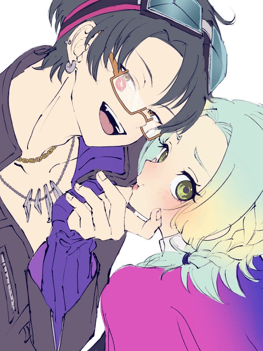 hmhyryr's tweet photo. めがねの日すぎちゃったしお雑だけど…な沙ﾕ︎︎♀
仕事中のいかれた脳内回路で、沙にせがまれてメガネに💋ってｴｯ…じゃないか！？と思ったけど、謎シチュすぎてステッカーってことで…
メガネの民なのでリアルでやられたら(相手が)無事じゃすまないので良い子はマネしないでね♥️ https://t.co/lYDdkFxogs