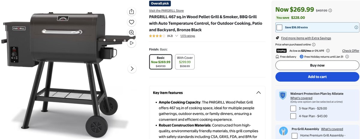 HoomanDeals's tweet photo. ONLY $233.99! PARGRILL WOOD PELLET GRILL &amp; SMOKER #AD 

Clip the coupon for $36 off

Normally $497.99

https://t.co/OHFQI0TVhh https://t.co/WDZshpuBxc