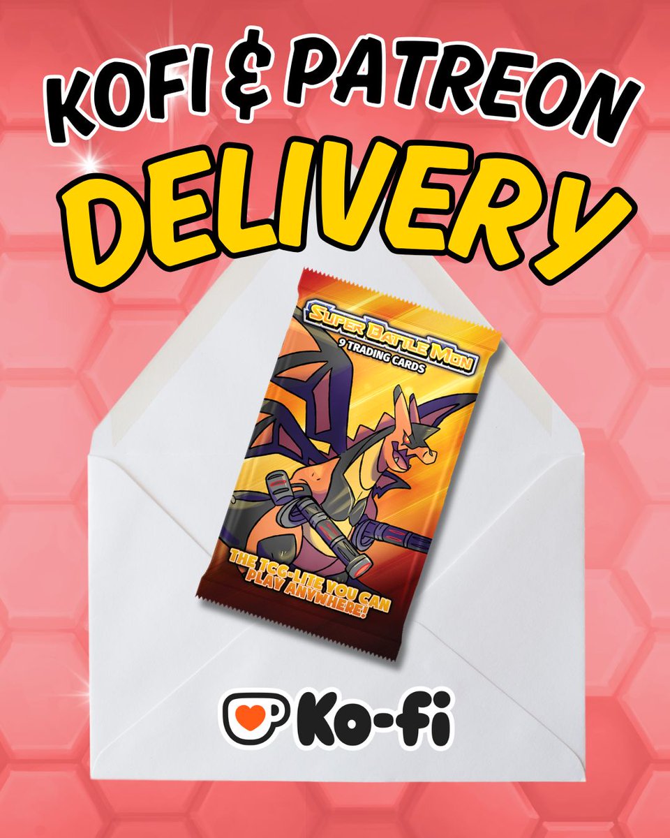 ScienceQuinn's tweet photo. Trick or Treat! Ko-fi &amp; Patreon rewards are on their way to you! 

=================
Big battles, tiny decks, zero barriers.

Super Battle Mon is an ultra fast TCG you can play anywhere in 3 minutes with 7-card decks, no table required. Player friendly and easy to get a full set https://t.co/GaHrfDSWhb