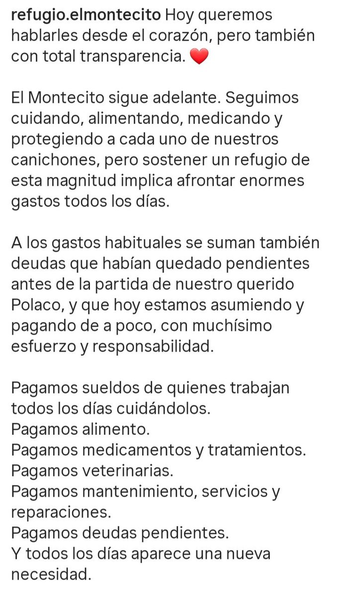 LunaDelCielo10's tweet photo. @canichones Al Refugio lo sostenemos entre todos 
Tu ayuda por más pequeña q sea AYUDA 
Como transmitía EL POLACO ese mensaje sobre sus Granujitas "AYUDENLOS" No se olviden de ellos 
Todo lo q ven Todos esos seres sintientes siguen allí en Narnia esperando de nuestra AYUDA 
GRACIASSS https://t.co/YpHyIe8gjC