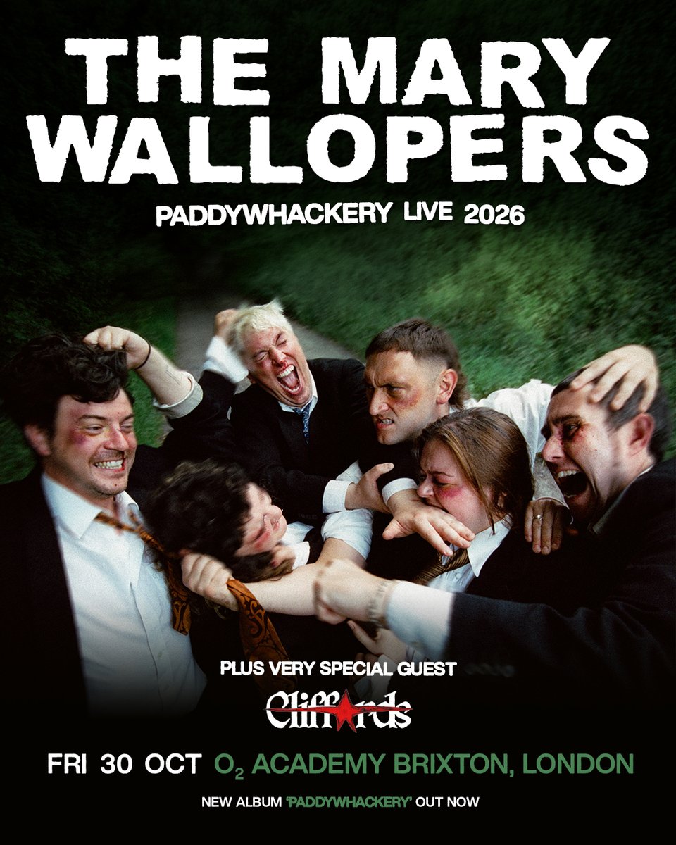 O2AcademyBrix's tweet photo. Joining The Mary Wallopers on Fri 30th Oct are Cork four-piece Cliffords. 

🍀 Get ready for a standout night of Irish talent. . Final tickets available now https://t.co/UYWhCxZ6Es https://t.co/a9SIOnSm3h