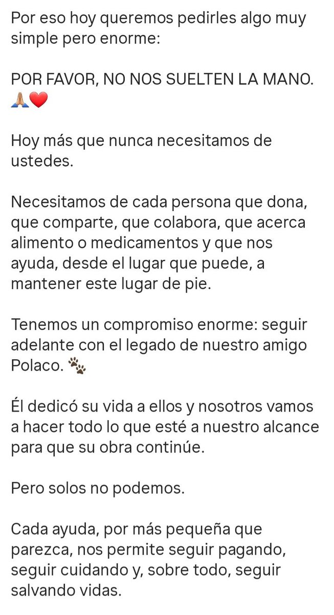 LunaDelCielo10's tweet photo. @canichones Al Refugio lo sostenemos entre todos 
Tu ayuda por más pequeña q sea AYUDA 
Como transmitía EL POLACO ese mensaje sobre sus Granujitas "AYUDENLOS" No se olviden de ellos 
Todo lo q ven Todos esos seres sintientes siguen allí en Narnia esperando de nuestra AYUDA 
GRACIASSS https://t.co/YpHyIe8gjC