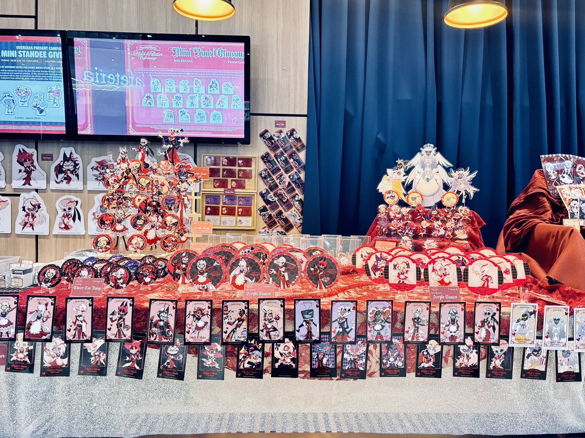 LetAnimesCook's tweet photo. The Hazbin Hotel Maid and Butler Cafe at @animatecafekl in Malaysia has started! Get a tasty themed drink, merch, and exclusives now until 2nd November.

@SpindleHorse

#hazbinhotel #hazbinhotelalastor #hazbinhoteledit #kualalumpur #malaysia https://t.co/9A0pZP1tFA