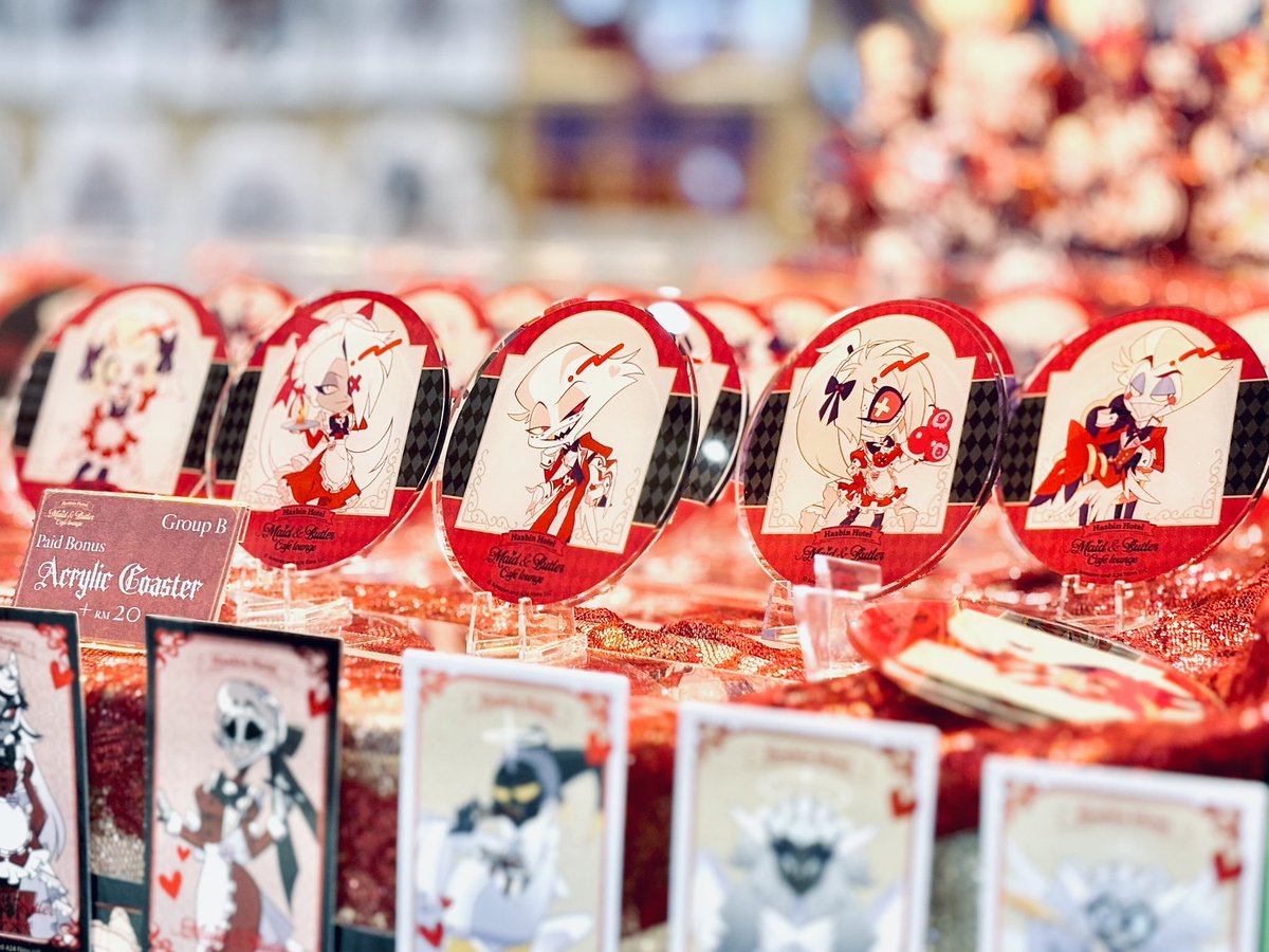 LetAnimesCook's tweet photo. The Hazbin Hotel Maid and Butler Cafe at @animatecafekl in Malaysia has started! Get a tasty themed drink, merch, and exclusives now until 2nd November.

@SpindleHorse

#hazbinhotel #hazbinhotelalastor #hazbinhoteledit #kualalumpur #malaysia https://t.co/9A0pZP1tFA