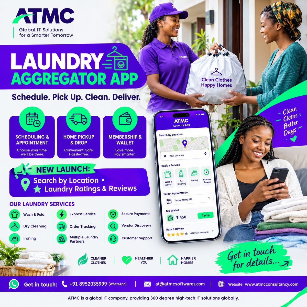 AT_CEO_ATMC's tweet photo. ATMC #ITES Apps development
#Laundry #LaundryApp #LaundryAggregatorApp
Get in touch for #AppDevelopment:
📱+91 8952035999(WhatsApp)
📧 at@atmcsoftwares.com
Website: https://t.co/bsxAENOJOt https://t.co/PRQHzXIM6u
