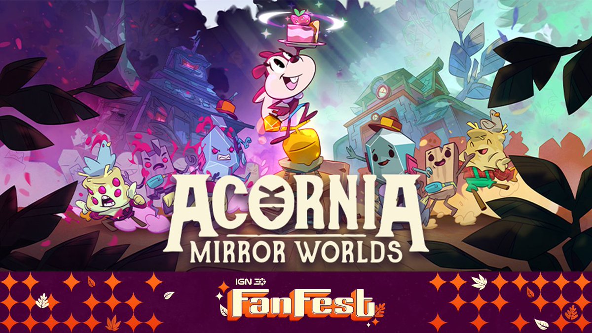 AcorniaGame's tweet photo. Acornia: Mirror Worlds is coming to #IGNFanFest! ๐ฐ
Starting October 12, tune in across IGN platforms for a week of exclusive reveals, interviews, sneak peeks and much more! https://t.co/uhJDXC5Sld