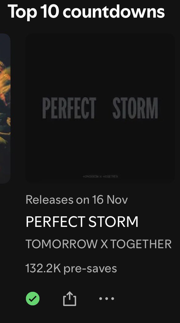TXTChartData's tweet photo. .@TXT_members "Perfect Storn" on Spotify Countdown Chart:

— 132,2K Pre-saves (+20,6k)

🔗 https://t.co/mWWkxWDkvs https://t.co/fp80uTGeSw