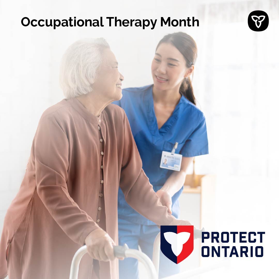 ONlongtermcare's tweet photo. October is Occupational Therapy Month.

Participation in everyday activities makes a meaningful difference to our quality of life.

In long-term care homes across Ontario, occupational therapists support residents with mobility and provide practical solutions to help them live safely and participate in the things that matter most.

This Occupational Therapy Month, we recognize the role OTs play in supporting resident-centred care, independence and dignity.

#OccupationalTherapyMonth

@SeniorsON
@ONgov
@AdvantAgeOnt
@OLTCAnews
