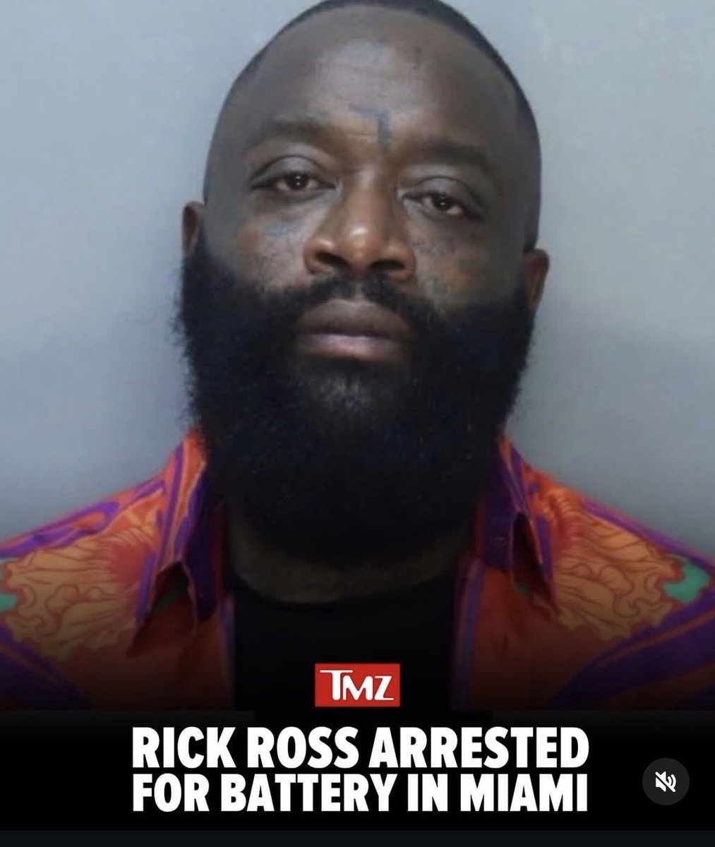 Biigsweett's tweet photo. Rick Ross was arrested in Miami Beach early Thursday, October 1, 2026

He faces a felony charge of battery by strangulation and a misdemeanor battery charge, both involving domestic violence.

Ross voluntarily surrendered to police following allegations made by an ex-girlfriend https://t.co/Grggr3Z66J