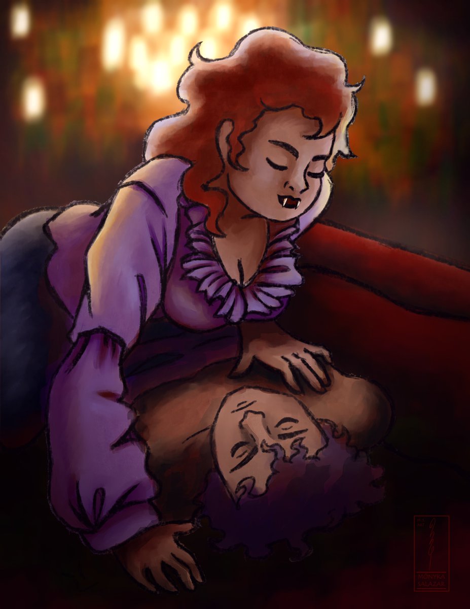 mokkabela's tweet photo. October's art challenges have begun!

#noxtober2026 #illustration‌‌ #vampire #artchallenge #halloween https://t.co/2Y9W5exPvO