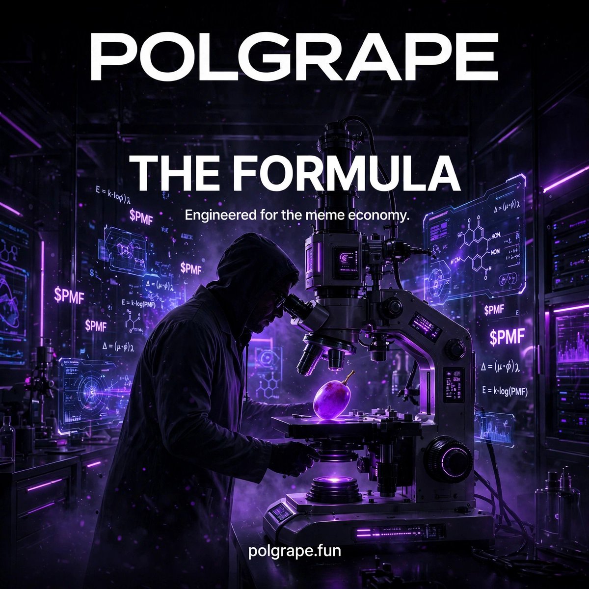 Polgrapefun's tweet photo. 🔬 THE FORMULA.

$PMF wasn't guessed. It was engineered — for the meme economy.

The lab is open. The presale won't wait for peer review.

👉 https://t.co/Jt8nZQMzXn https://t.co/2ODIjQ3sZ5