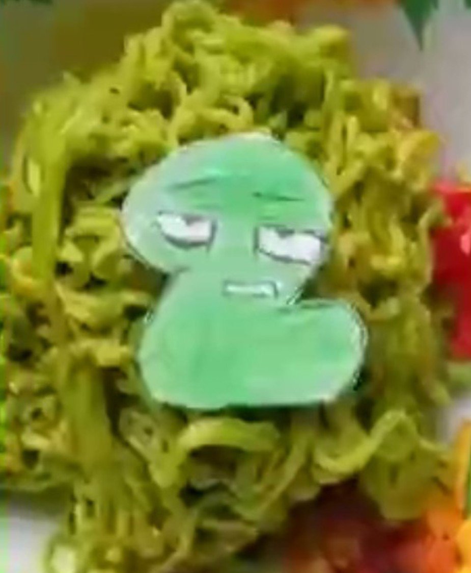 Timurchik_One1's tweet photo. Yesterday i ate green noodles while being in a video call so i drew a Two and now it's a TwoNoodles!! Srry for the bad quality.. https://t.co/Ys628musCN