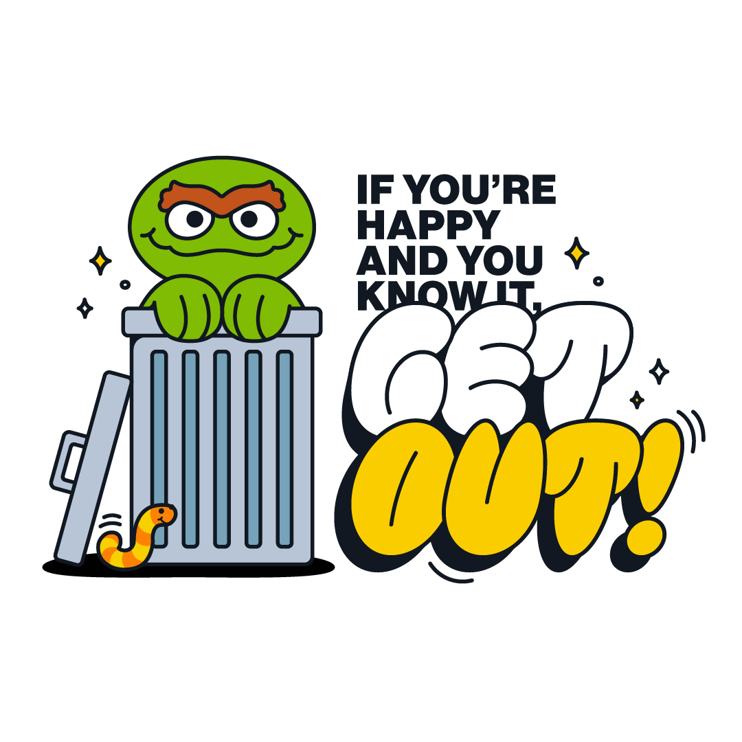 sesamestreet's tweet photo. Maybe what Oscar really means is get out…side and enjoy the day?! https://t.co/3Inoh58o9j