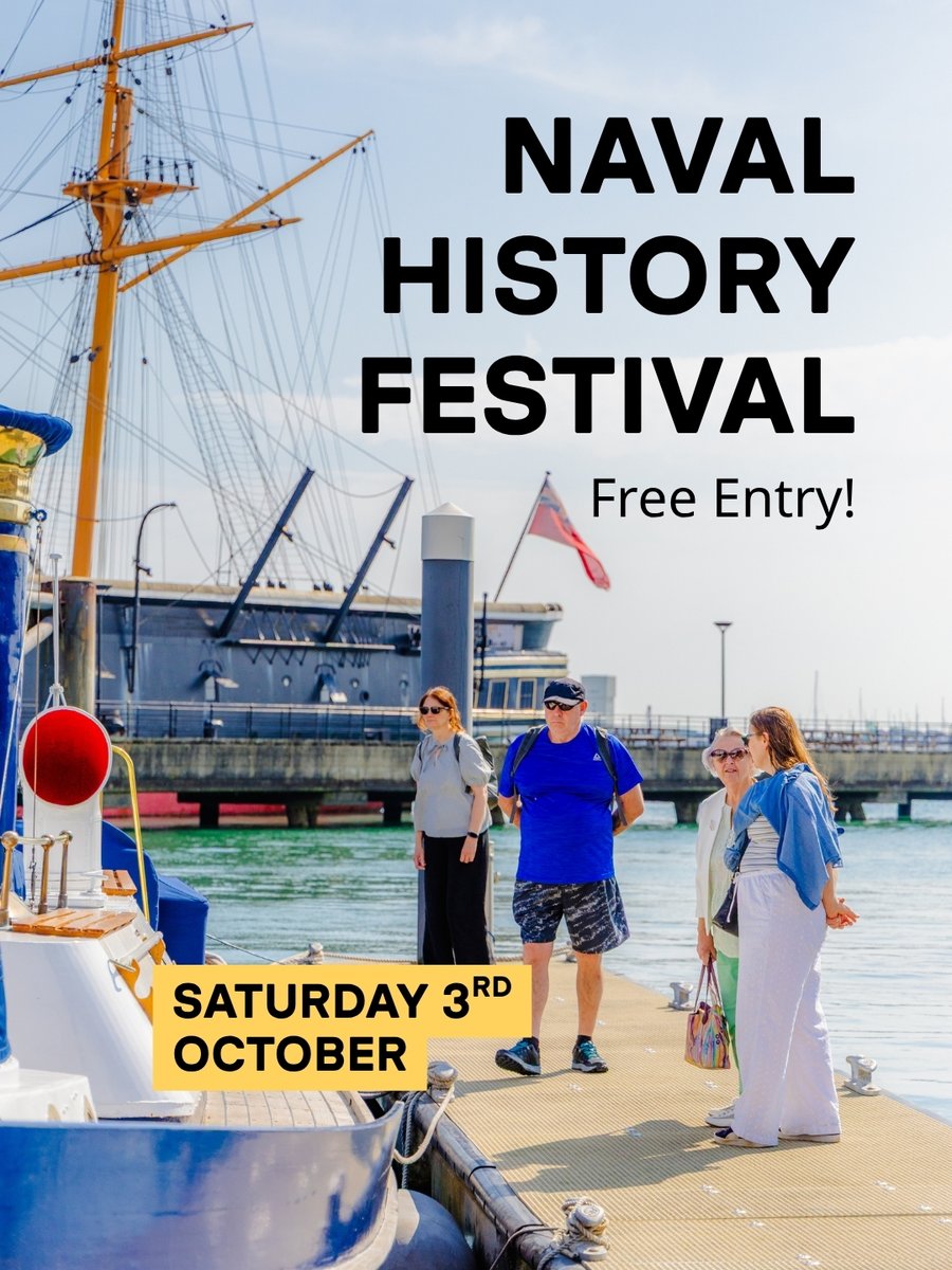 PortsmouthHQ's tweet photo. ⚓ THIS SATURDAY! Portsmouth 100: Our Naval City Festival

The countdown is over! This Saturday, we’re joining forces with @maryrosemuseum and @portsmouthcitycouncil for a site-wide celebration of the people, places and stories that have shaped our naval city.

🎶 Live music & performances
🚢 Historic vessels & vehicles
🎤 Fascinating talks with @portsmouthuni
👨‍👩‍👧‍👦 Family activities
👣 Portsmouth 100 Dockyard Trail
🦁 45 Portsmouth 100 Lions to discover
🍴 Food, drink, markets & more!

📅 Saturday 3rd October
🕙 10am–9pm
🎟️ FREE ENTRY

🎺 ROYAL NAVY HMS NELSON ROYAL NAVAL VOLUNTEER BAND

Want to see the HMS Nelson Royal Naval Volunteer Band? Head to the link in our bio, click “Check availability” on the Eventbrite page, then select your preferred time to see and book the available band tickets.

EVENT PARTNERS & GUESTS

@portsmouthcitycouncil
@maryrosemuseum
@rnrmcharity
@veteransoutreachsupport
@anchoring.minds
Chris Terrill
David Griffiths – Coastal Motor Boat Project
HMS Nelson Royal Naval Volunteer Band
Royal Navy Pipe Band Association
Solent Shanty Buoys & Portsmouth Shantymen
@lovesouthsea
Rob Driscoll – Naval-themed balloon art
St John Ambulance
@pompey_pals_charity
portsmouthprideuk
aggiewestons

…and many more joining us across the site!

⚓ See you this Saturday!

#Portsmouth100 #PortsmouthHistoricQuarter #ThingsToDoInPortsmouth #Portsmouth