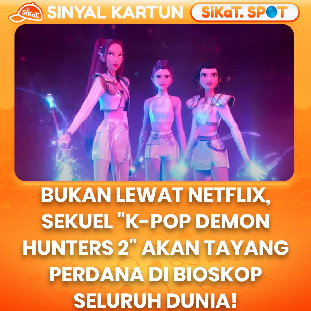 sinyalkartuntv's tweet photo. Kembalinya Huntrixx akan terjadi pertama kali, bukan di layar Netflix, tetapi di layar lebar. menurut Ted Sarandos, CEO platform tersebut, seperti yang dilaporkan oleh Deadline.
#netflix #sonyanimation #kpodemonhunters #kpopdemonhunters2 https://t.co/nnTXgJscMe