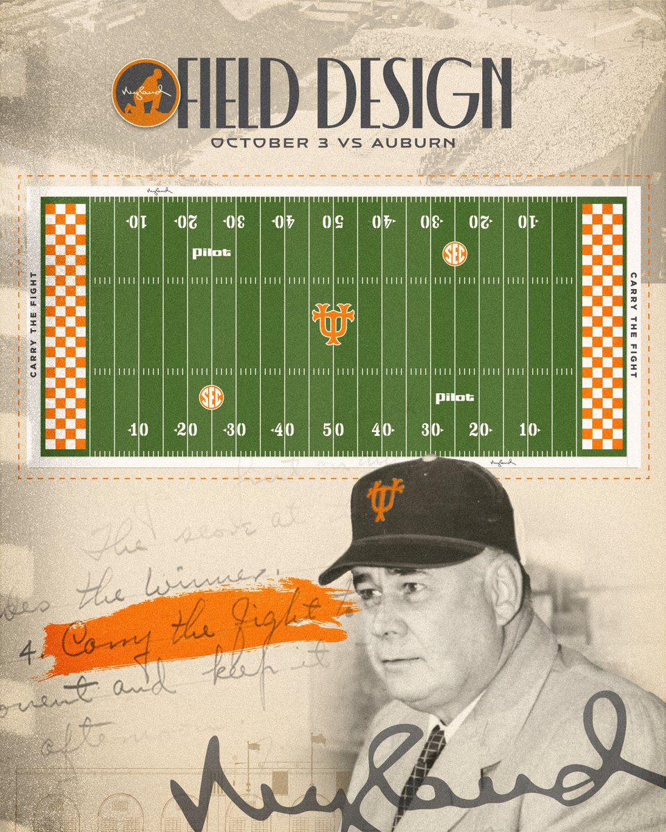 Vol_Football's tweet photo. Honoring the General in his house. https://t.co/QcQTl4CylN