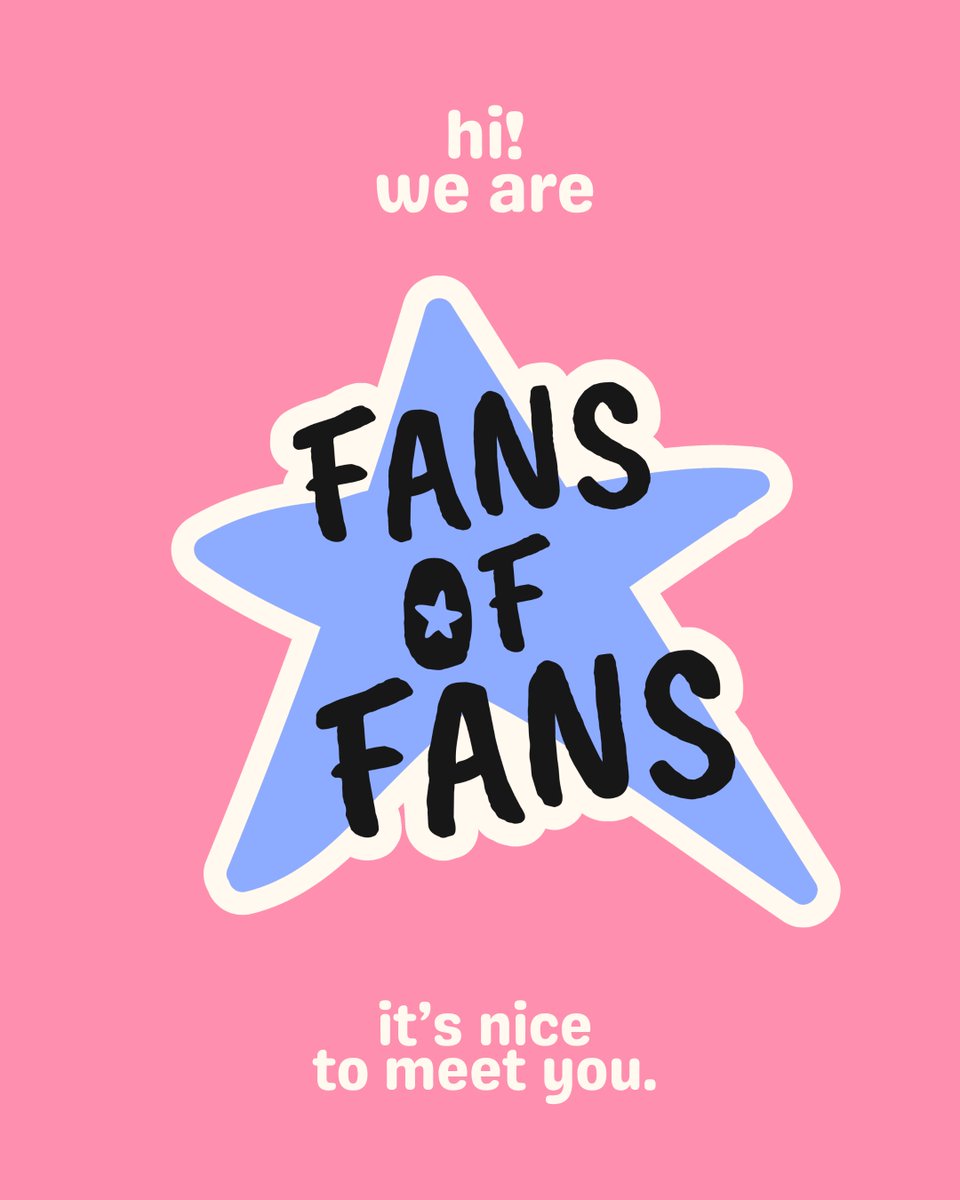 FansofFansCo's tweet photo. hi! we are fans of fans. it's nice to meet you💕 https://t.co/YtDwsuhApx