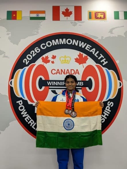 ncbn's tweet photo. Heartiest congratulations to our Guntur girl, Bollu Likhitha, on winning the Gold Medal in the 76kg category at the Commonwealth Powerlifting Championships in Winnipeg, Canada!   

Her remarkable grit, dedication, and hard work have brought immense glory to Andhra Pradesh and India on the international stage. 

You have made the entire state proud, Likhitha. 
Wishing you many more victories ahead! Keep inspiring! 

 #PrideOfAndhra
