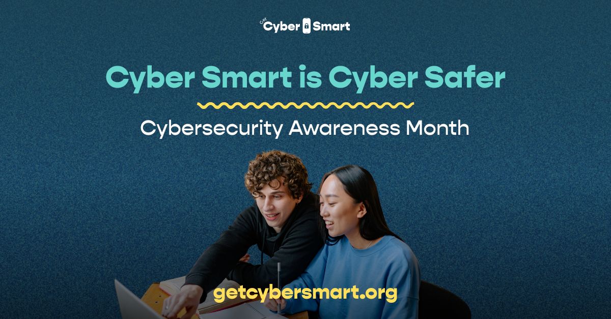 CodeHS's tweet photo. Happy Cybersecurity Awareness Month! 

Celebrate all month long with free activities and resources for kids and teens from over a dozen organizations committed to a safer digital world.

Visit https://t.co/UHOmSQ6yvJ and #GetCyberSmart2026. 

#take9 #cybercivildefense https://t.co/FGcSCyQdQz